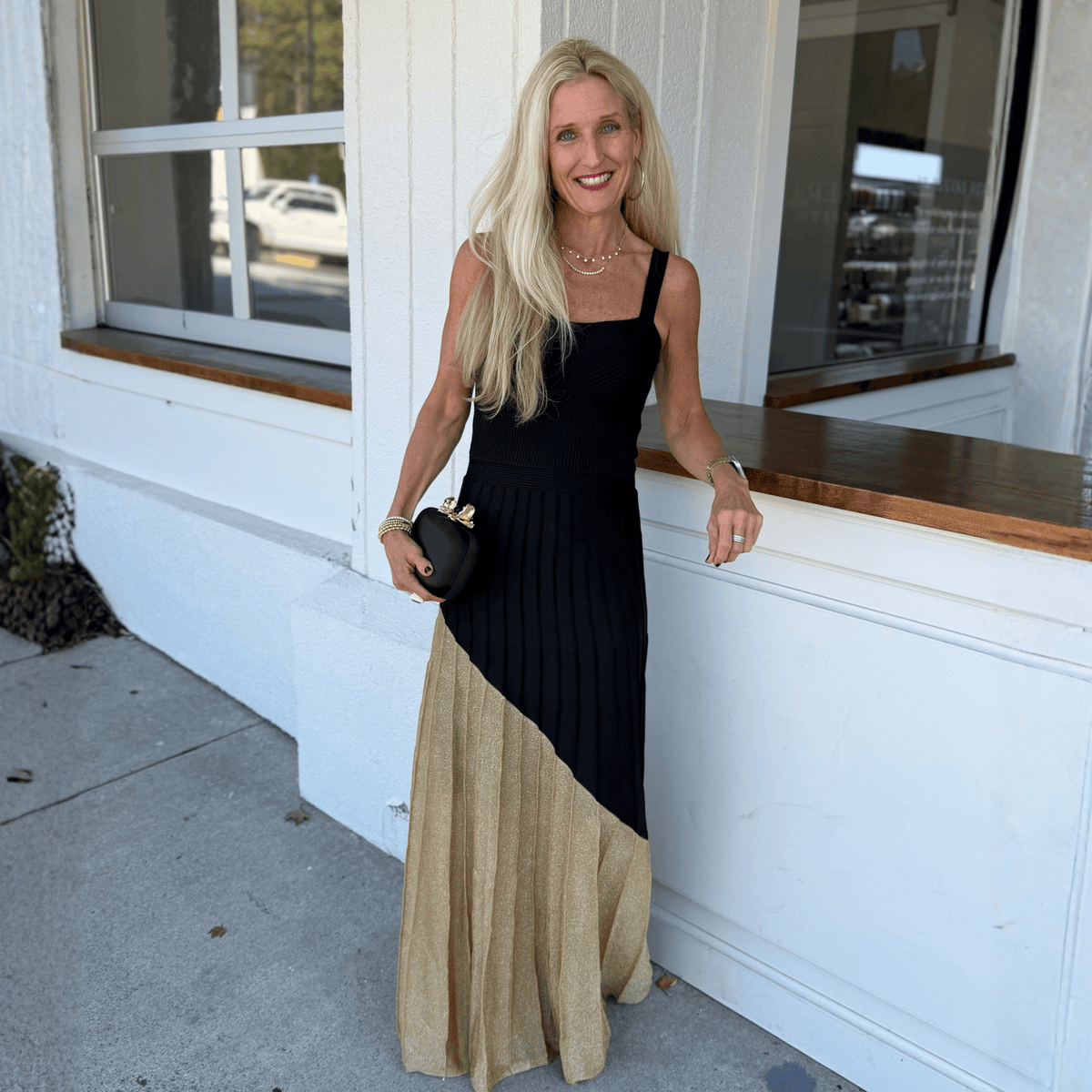 Cali Cuerpo Black and Gold Dress