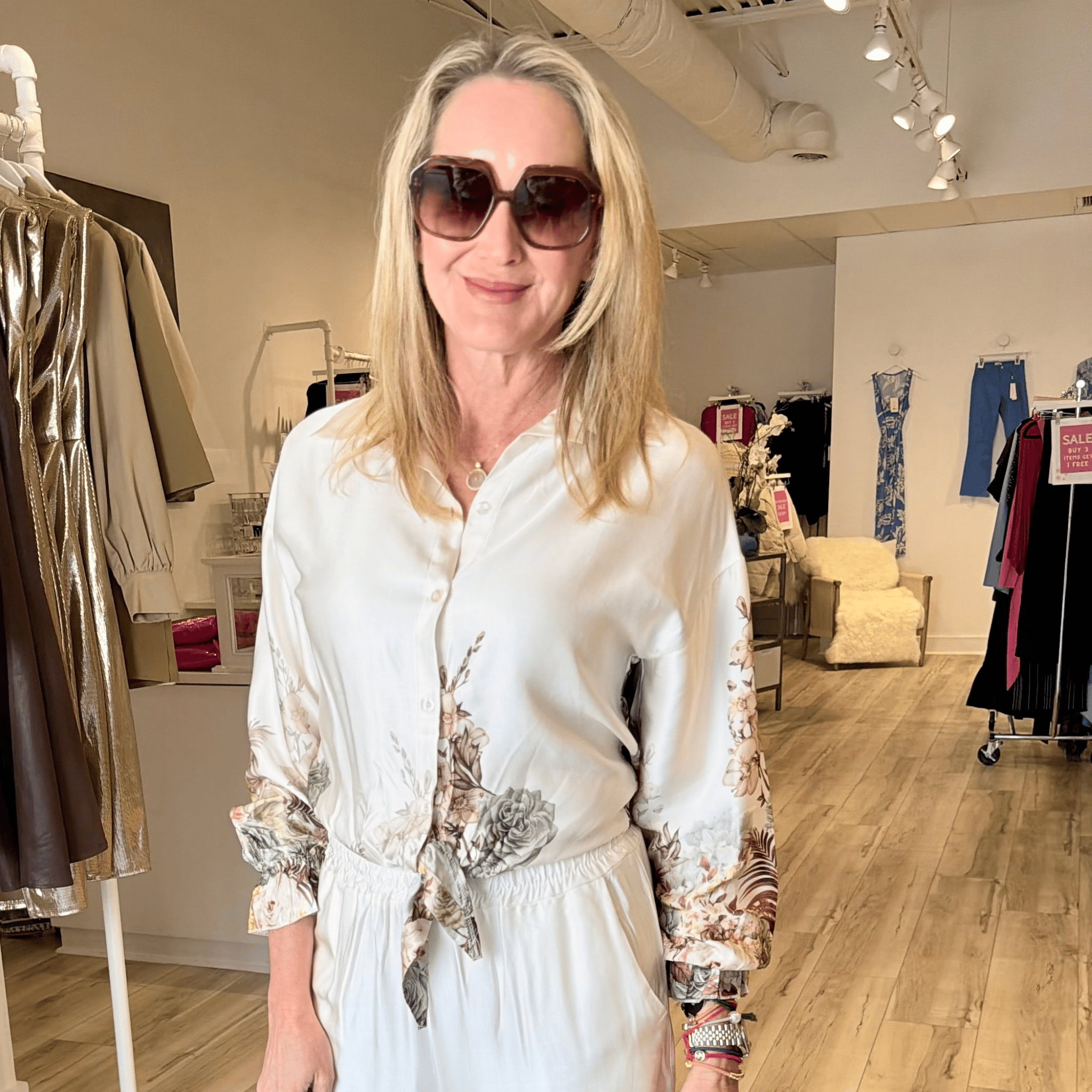 CSS - Elana Silk Floral Top