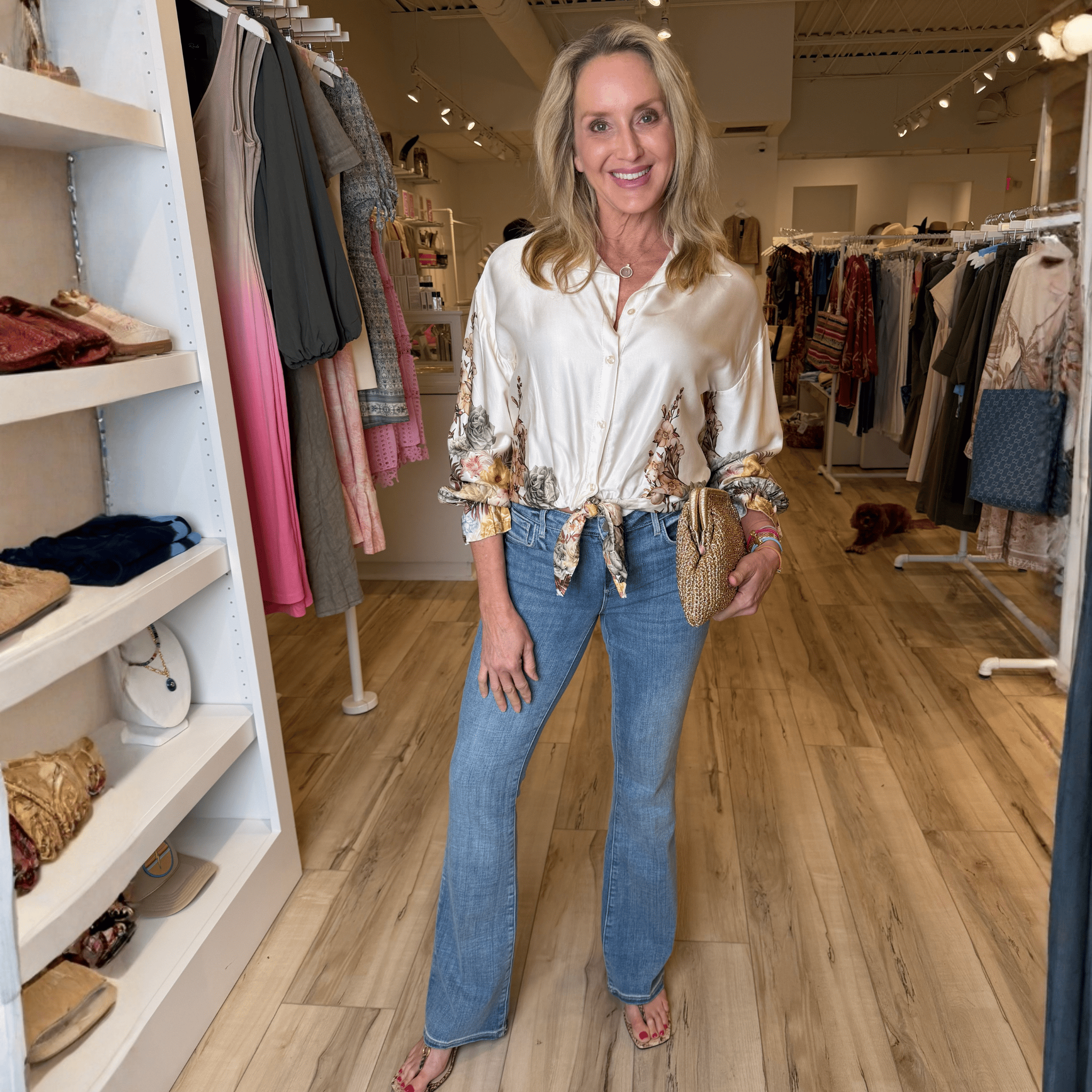 CSS - Elana Silk Floral Top