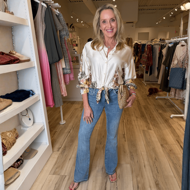 CSS - Elana Silk Floral Top