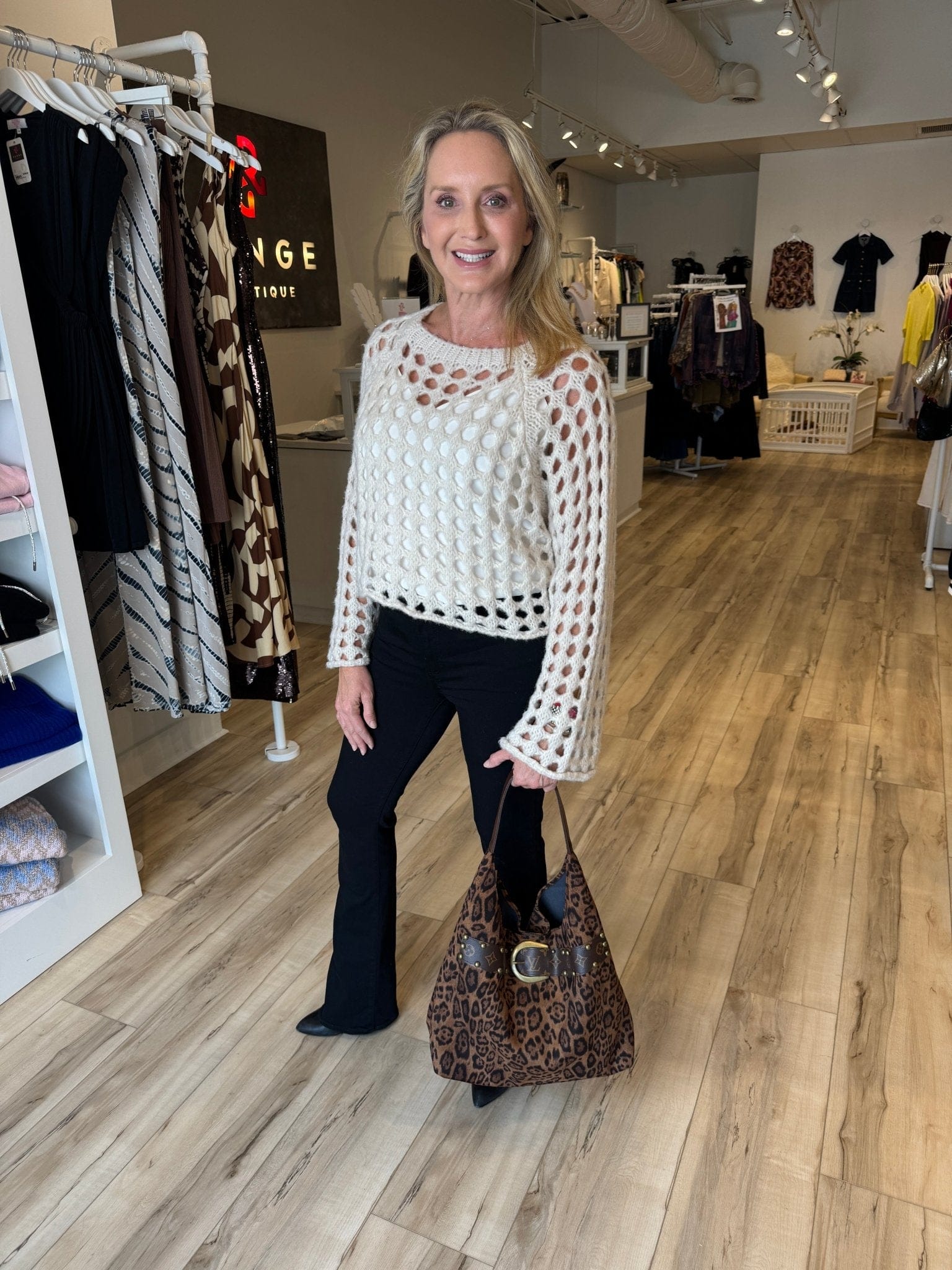 CSS - Felice Crop Crochet Sweater