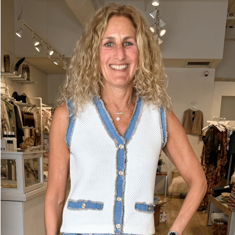 Knit Tank with Denim