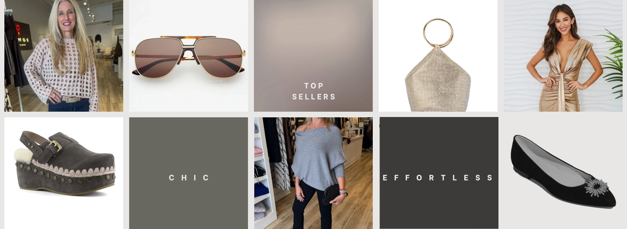 Homepage banner showing Range Boutique’s curated women’s fashion and accessories.