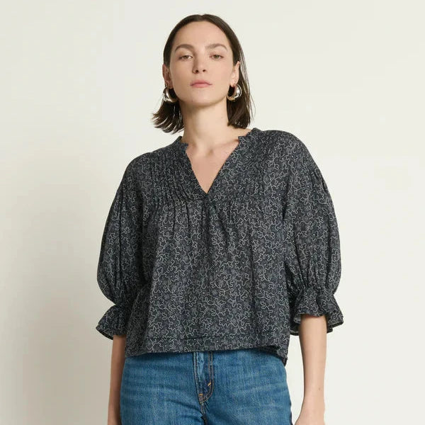Scarlet Pintuck Top