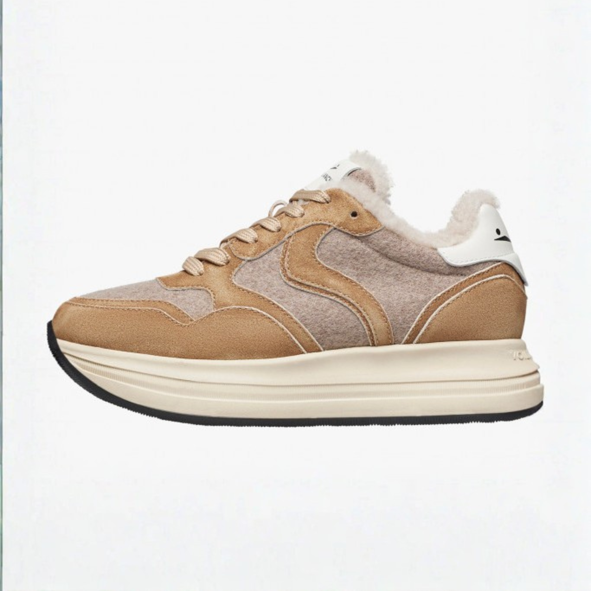 Melany Fur Brown Sneakers