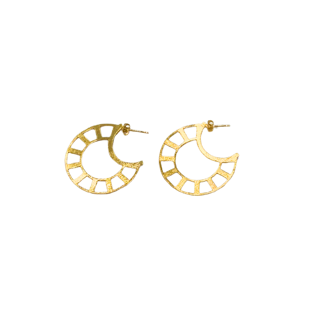 Gold Fan Earrings