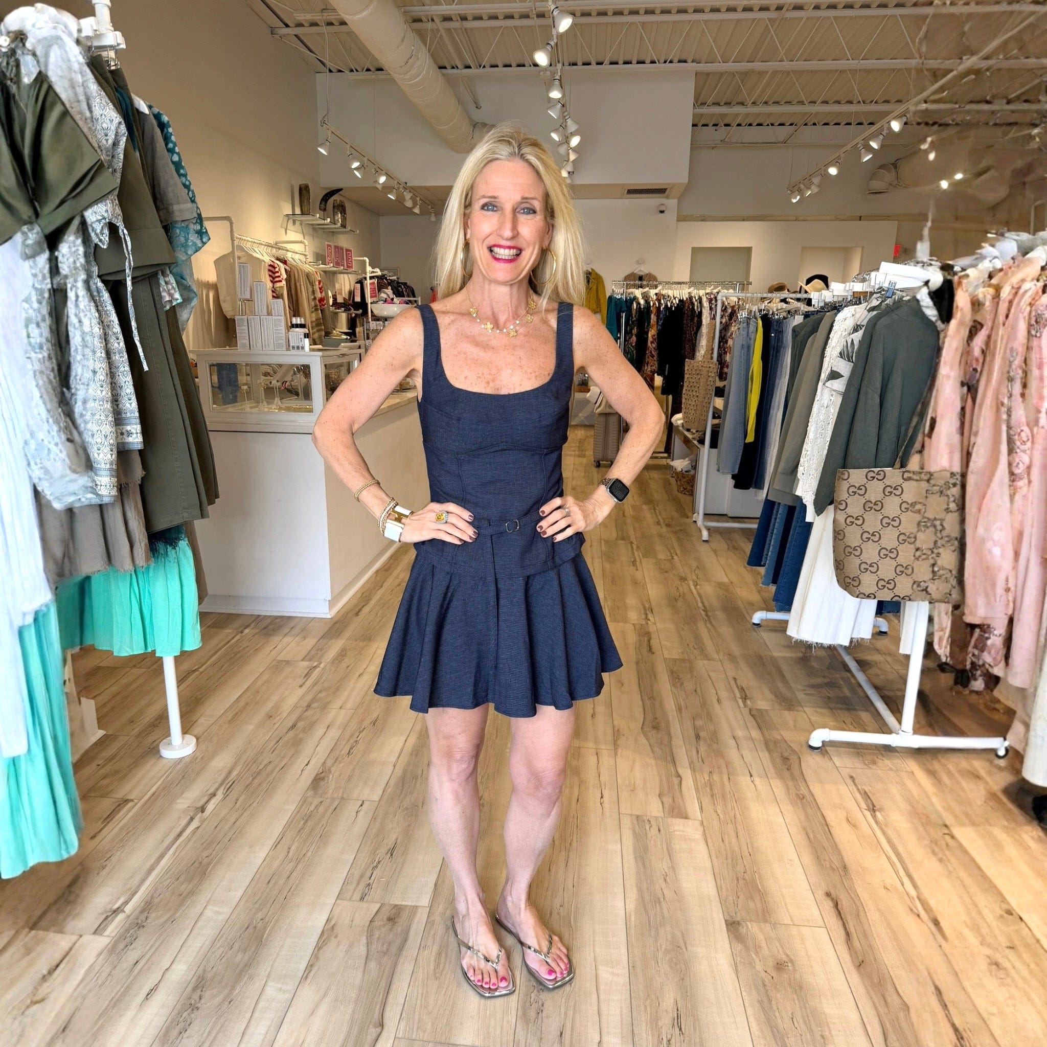 Aven Mini Denim Dress