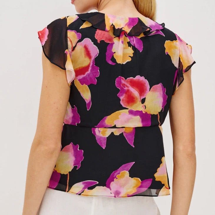 Carmine Floral Top