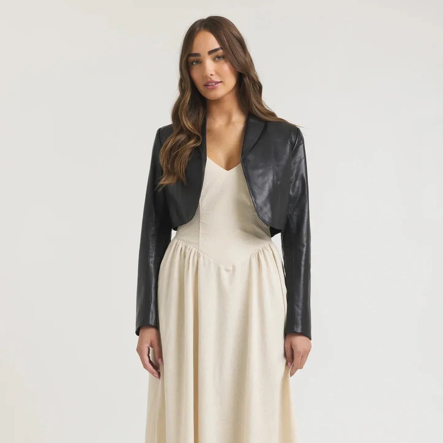 Charlie Cropped Leather Jacket