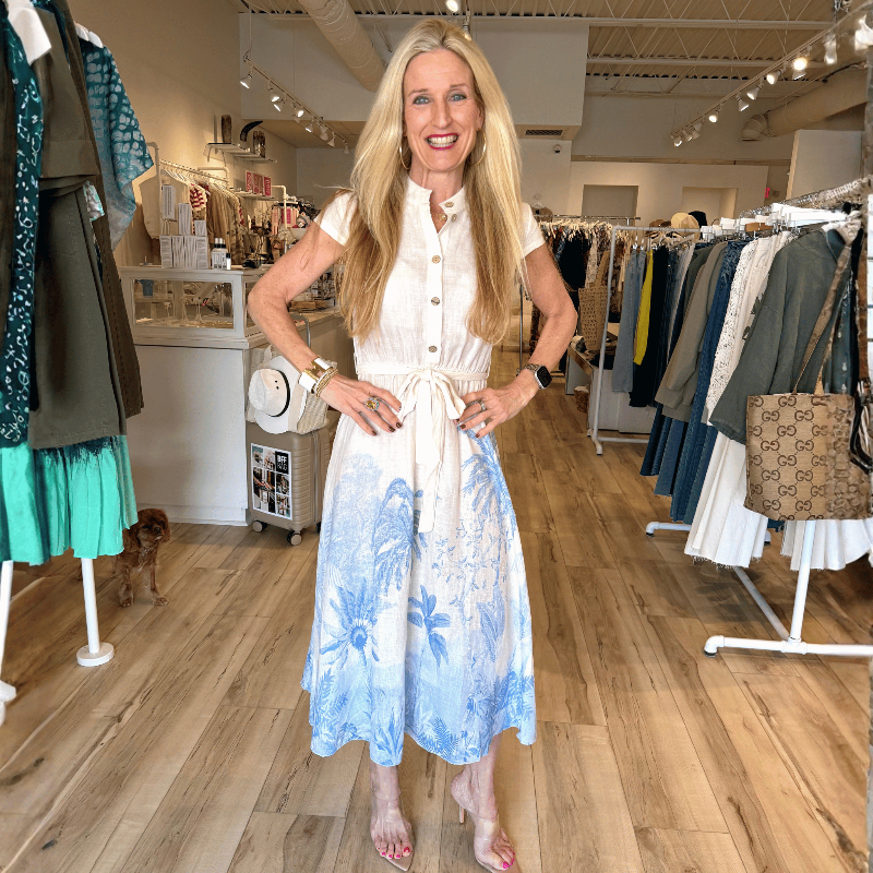 CSS - Ester Ivory Linen Dress