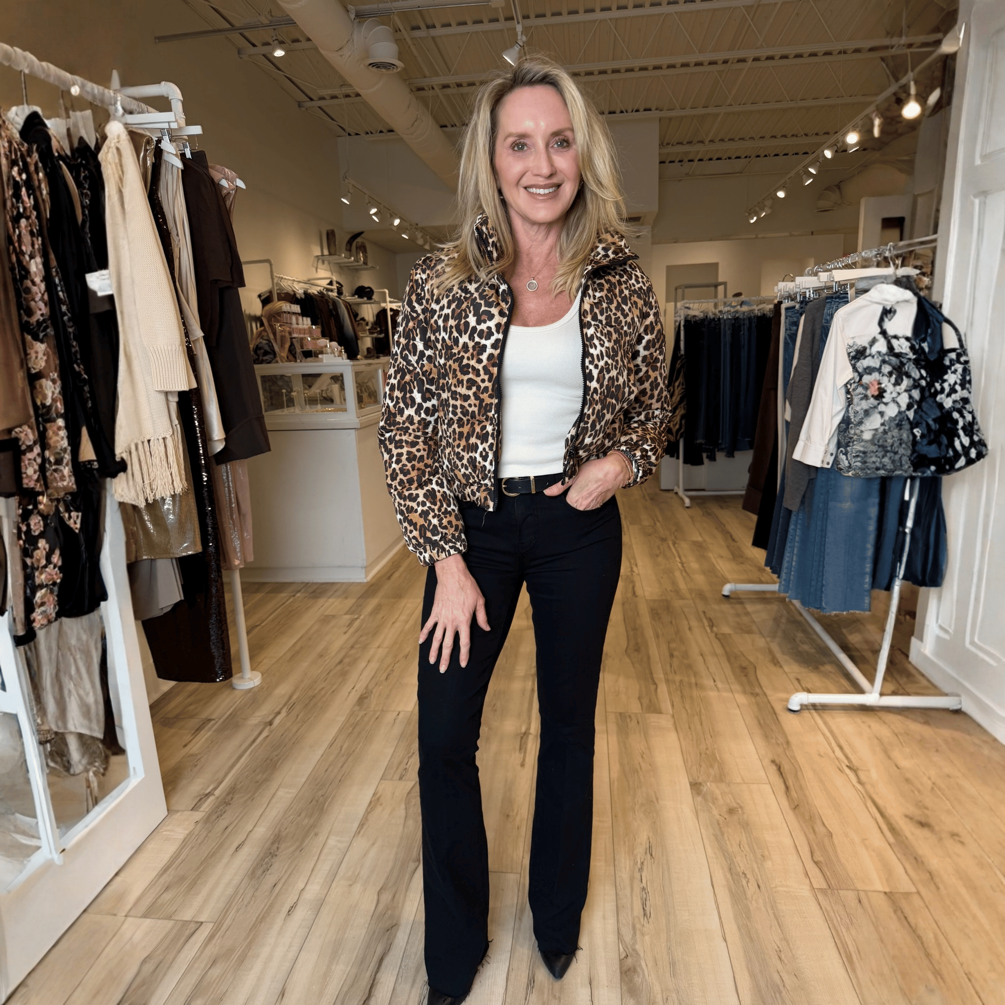 CSS - Leopard Puffer Jacket