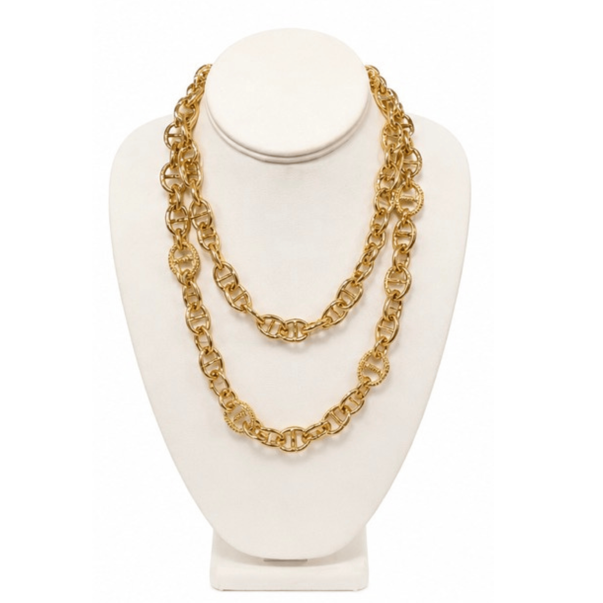 Gold Link Long Necklace