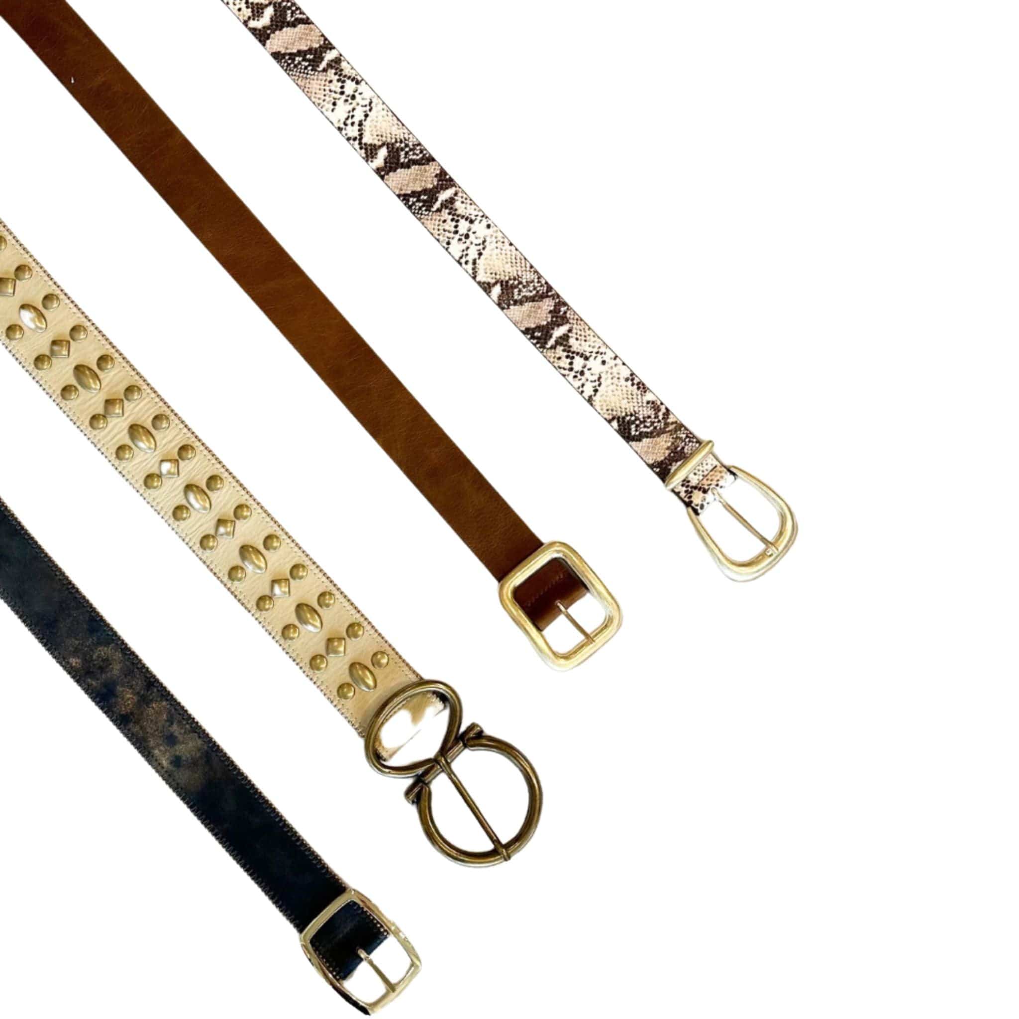 Rectangle Buckle Brown Belt