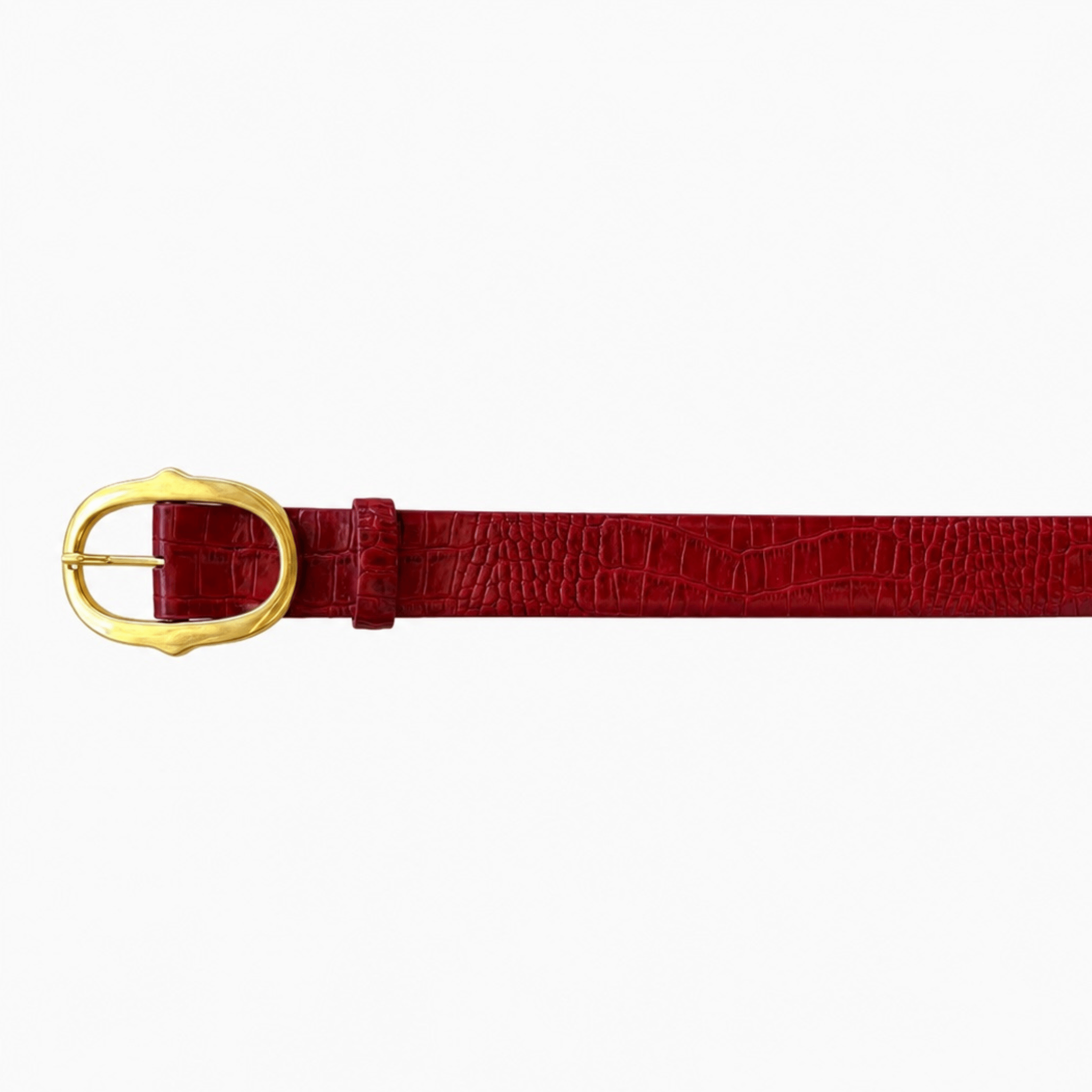 Red Brushed Gold belt
