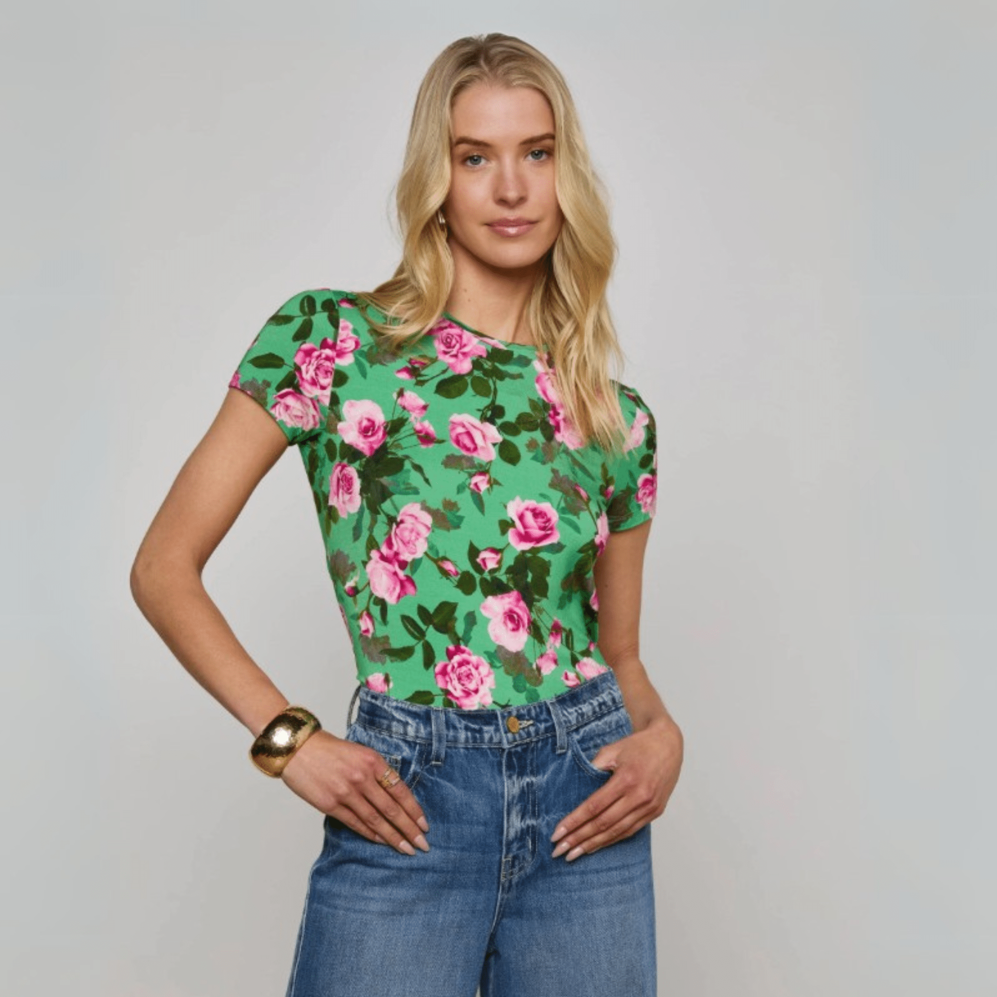 Ressi Crew Green Print