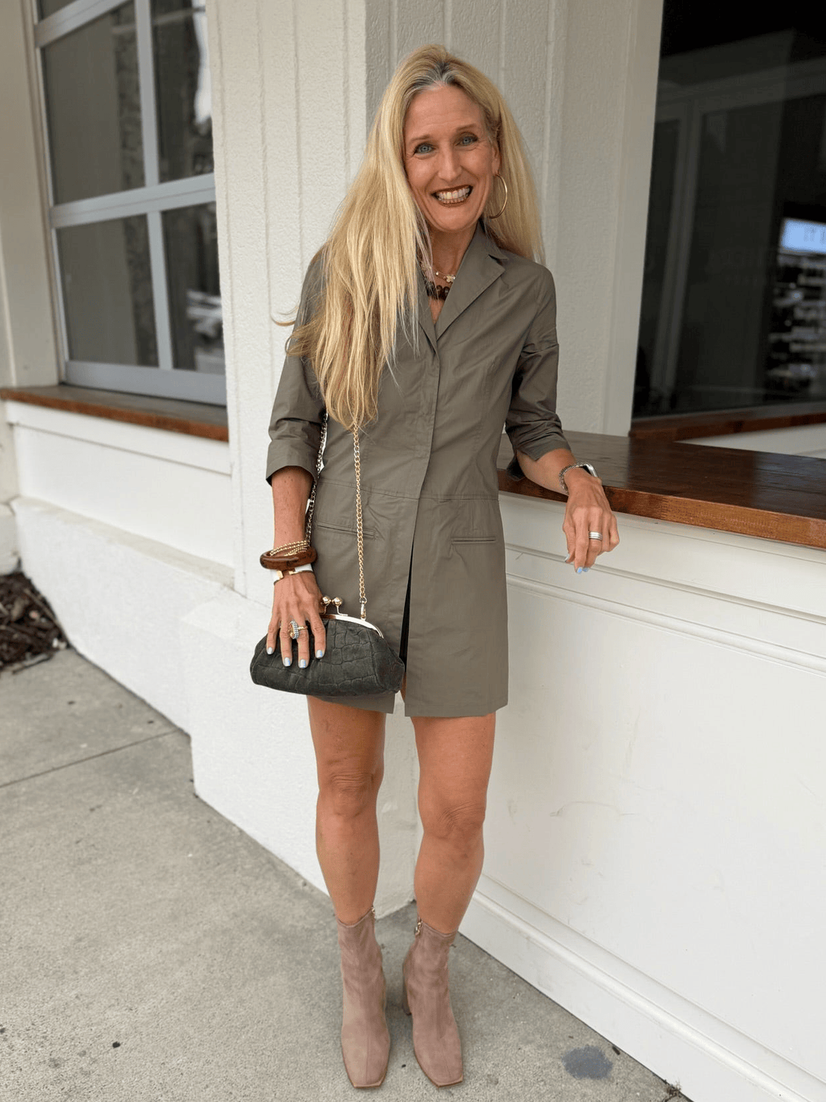 XOXO - Sabrina Dress With Shorts in Army